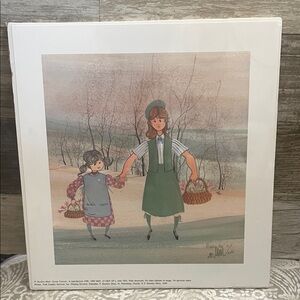 P Buckley Moss 1990 SCOUTS FOREVER Girl Scouts ~Signed & Numbered Print 68/1000